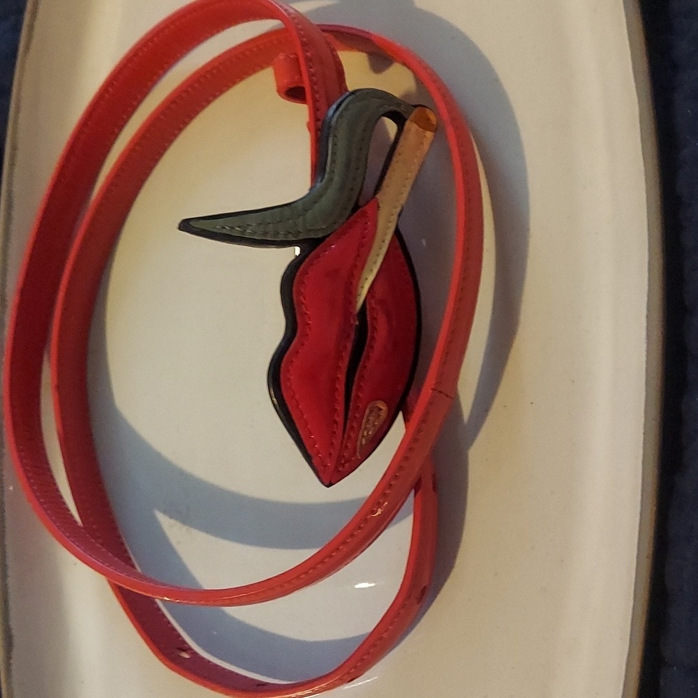 Prada 2012 Iconic smoking lips Patent Leather Belt, MUC!